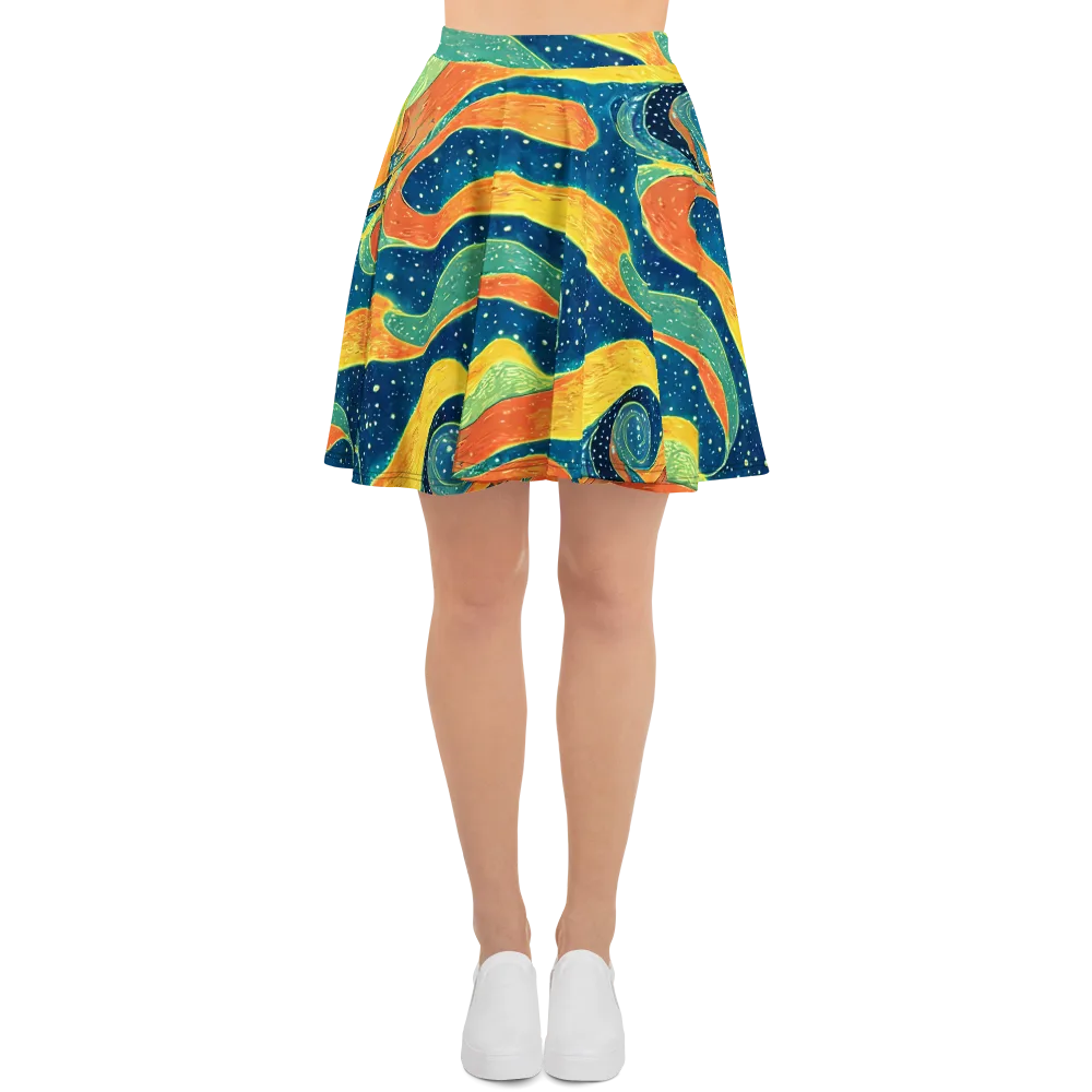 Celestial Harmony on Skater Skirt — Front
