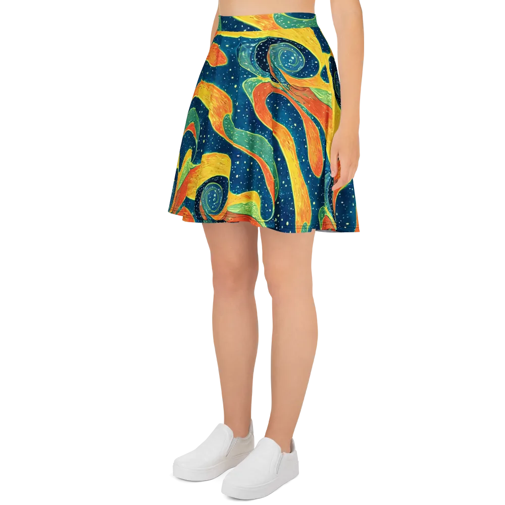 Celestial Harmony on Skater Skirt — Left