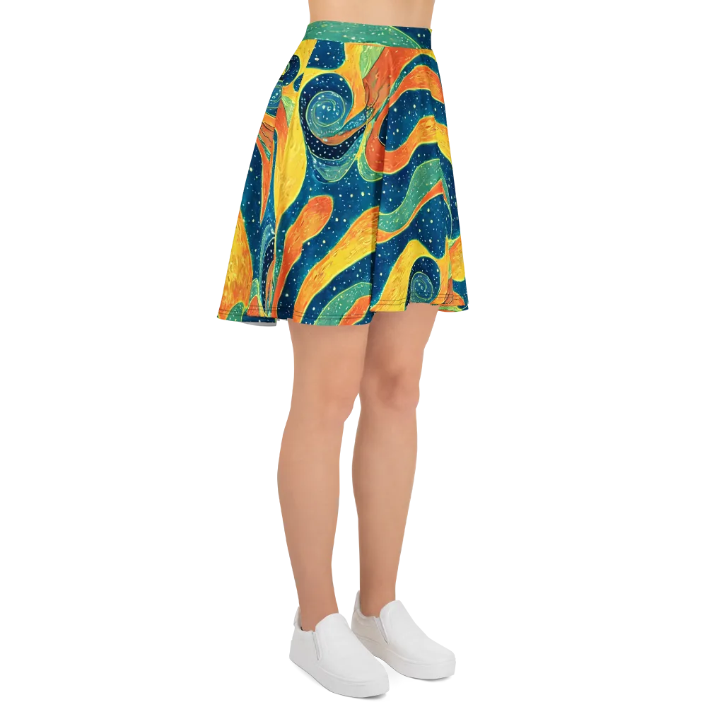 Celestial Harmony on Skater Skirt — Right