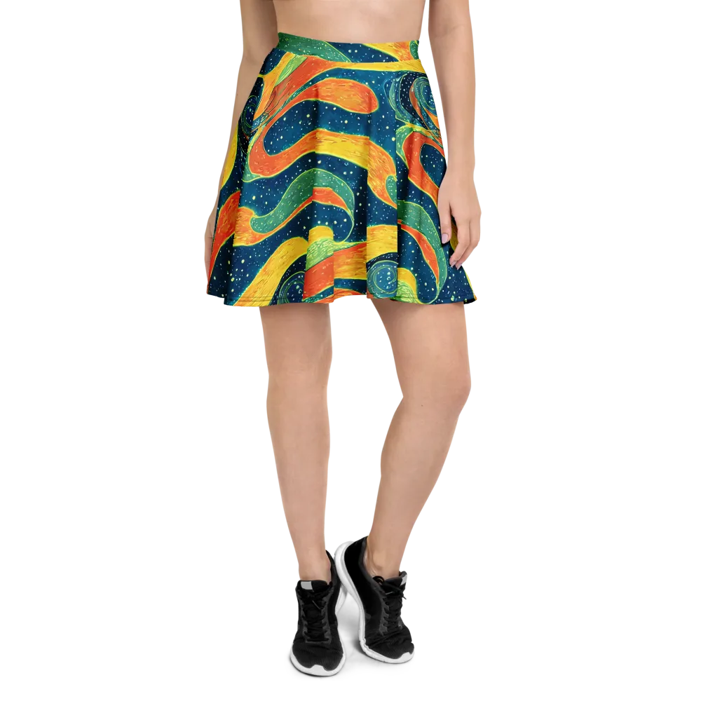 Celestial Harmony on Skater Skirt — Front