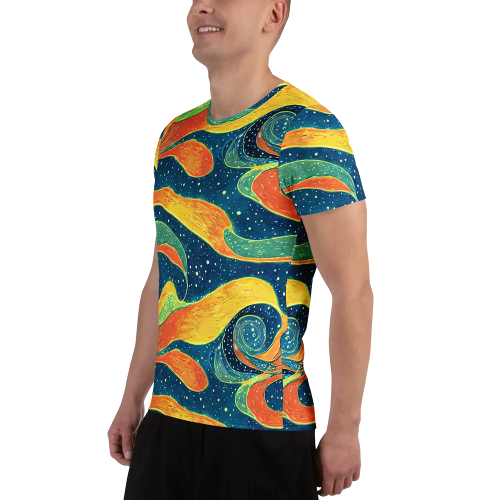 Celestial Harmony on Men's Athletic T-Shirt — Left