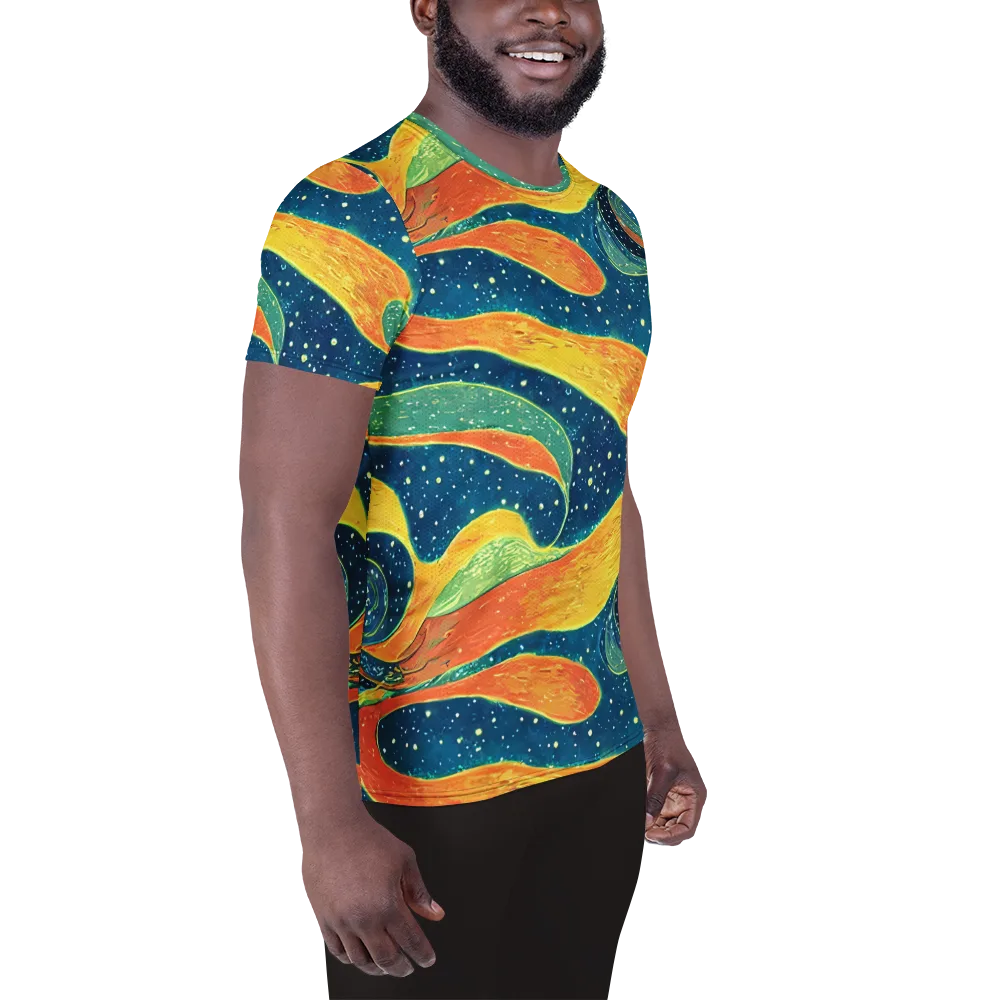 Celestial Harmony on Men's Athletic T-Shirt — Right
