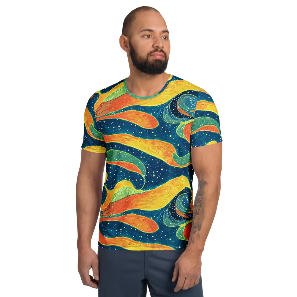 Celestial Harmony on Men's Athletic T-Shirt — Front