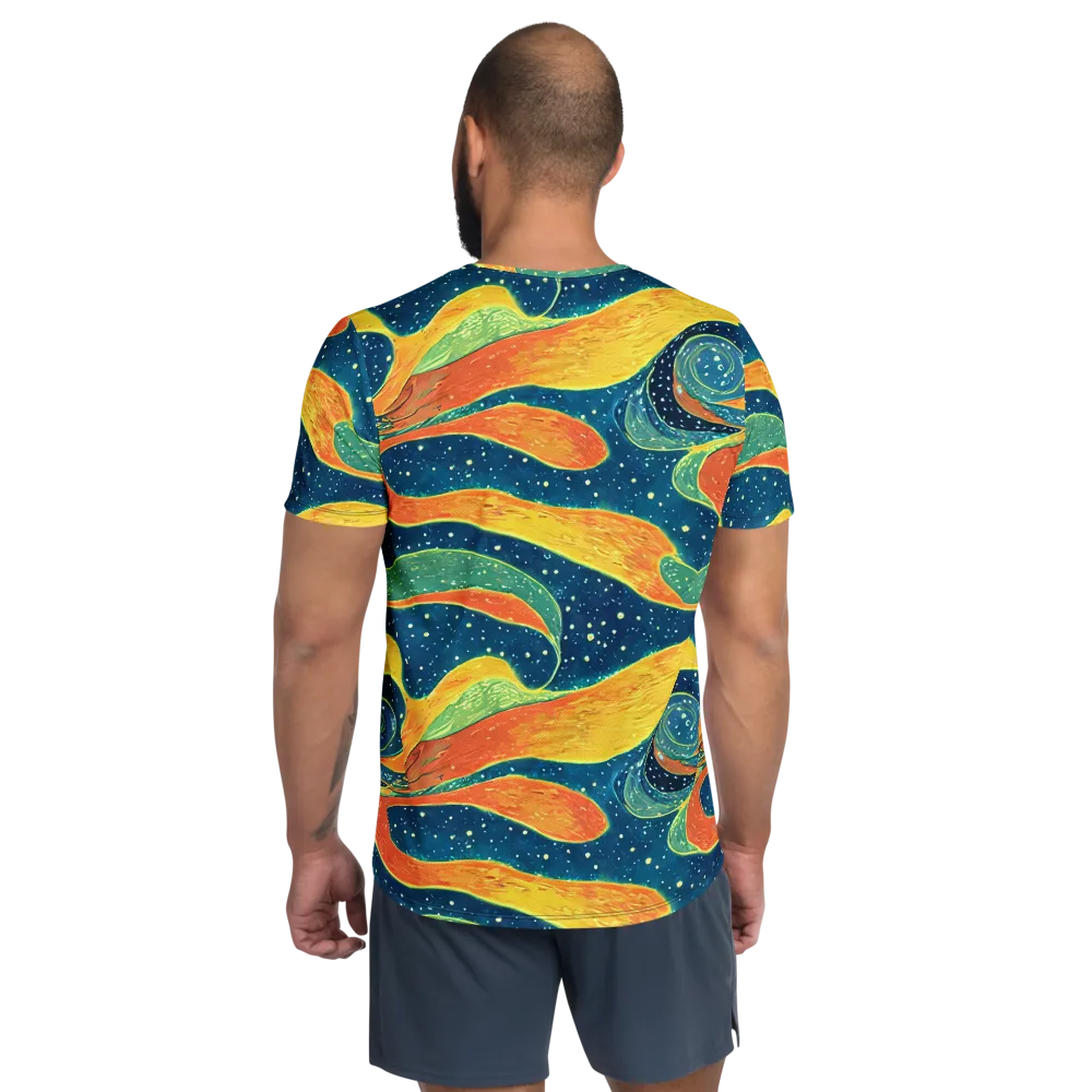 Celestial Harmony on Men's Athletic T-Shirt — Back