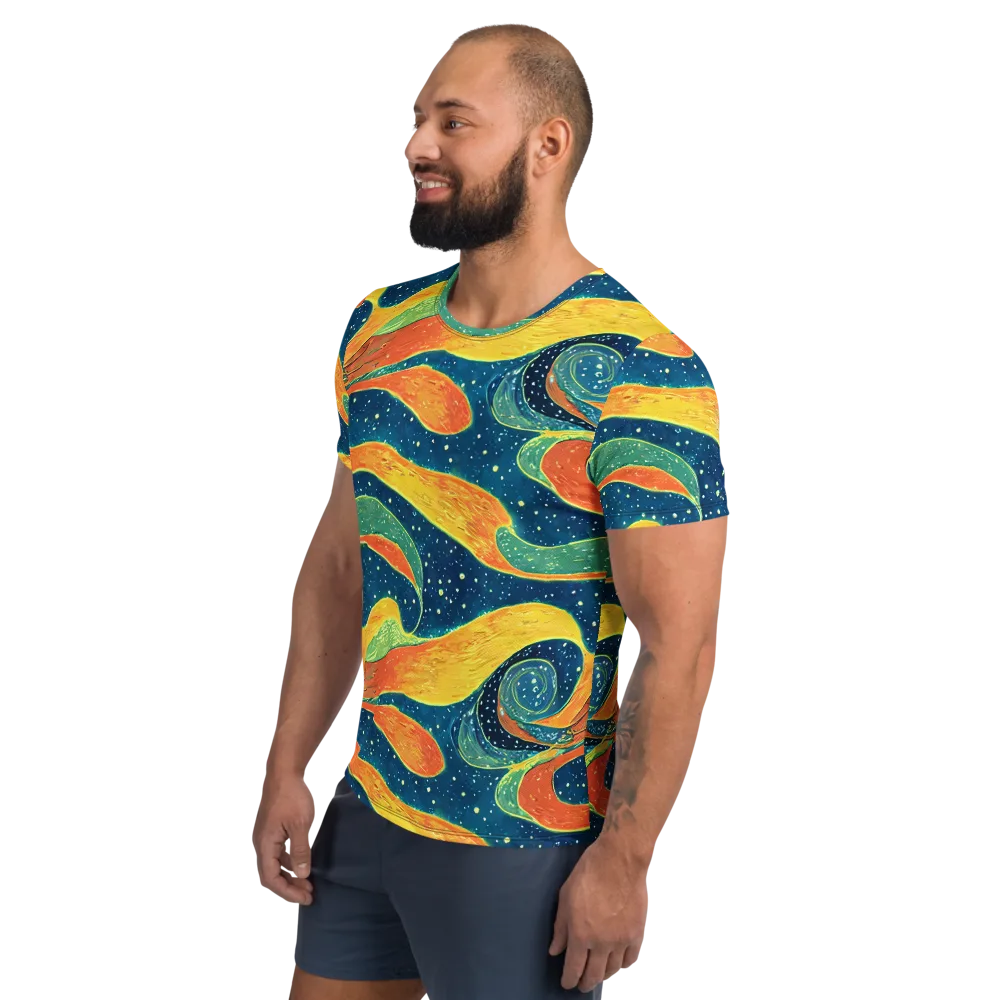 Celestial Harmony on Men's Athletic T-Shirt — Left