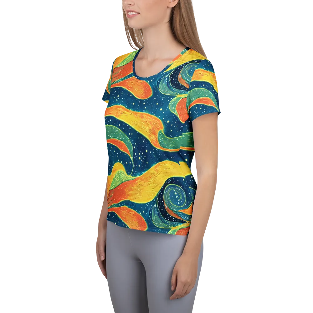 Celestial Harmony on Women's Athletic T-Shirt — Left