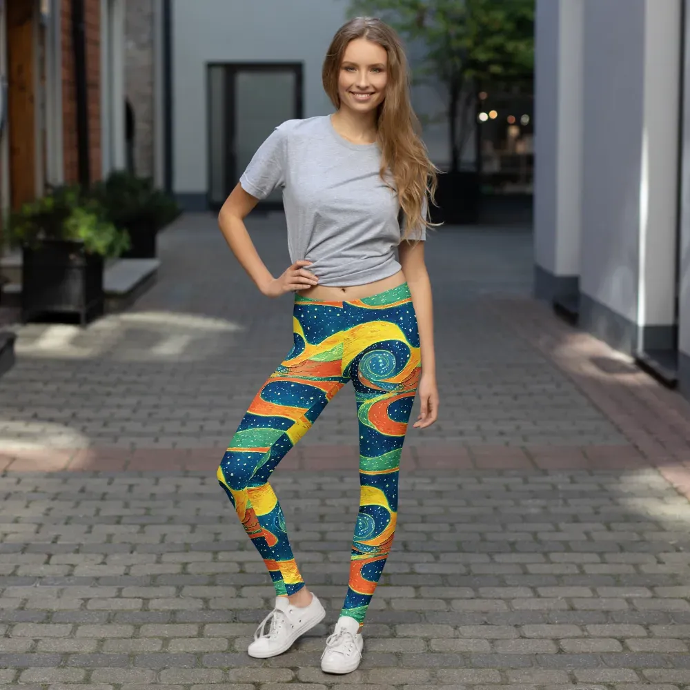 Celestial Harmony on Leggings — Front
