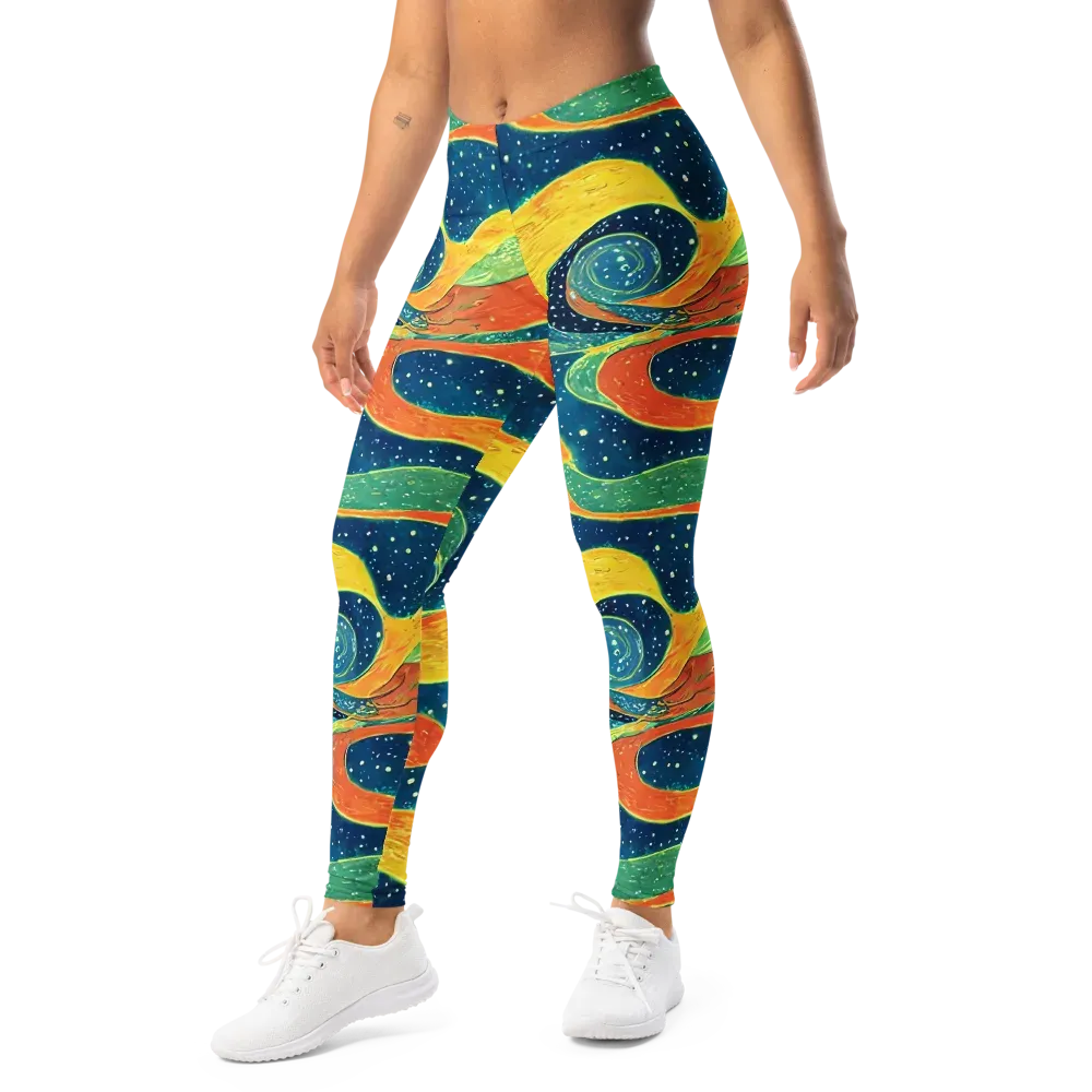 Celestial Harmony on Leggings — Left Front