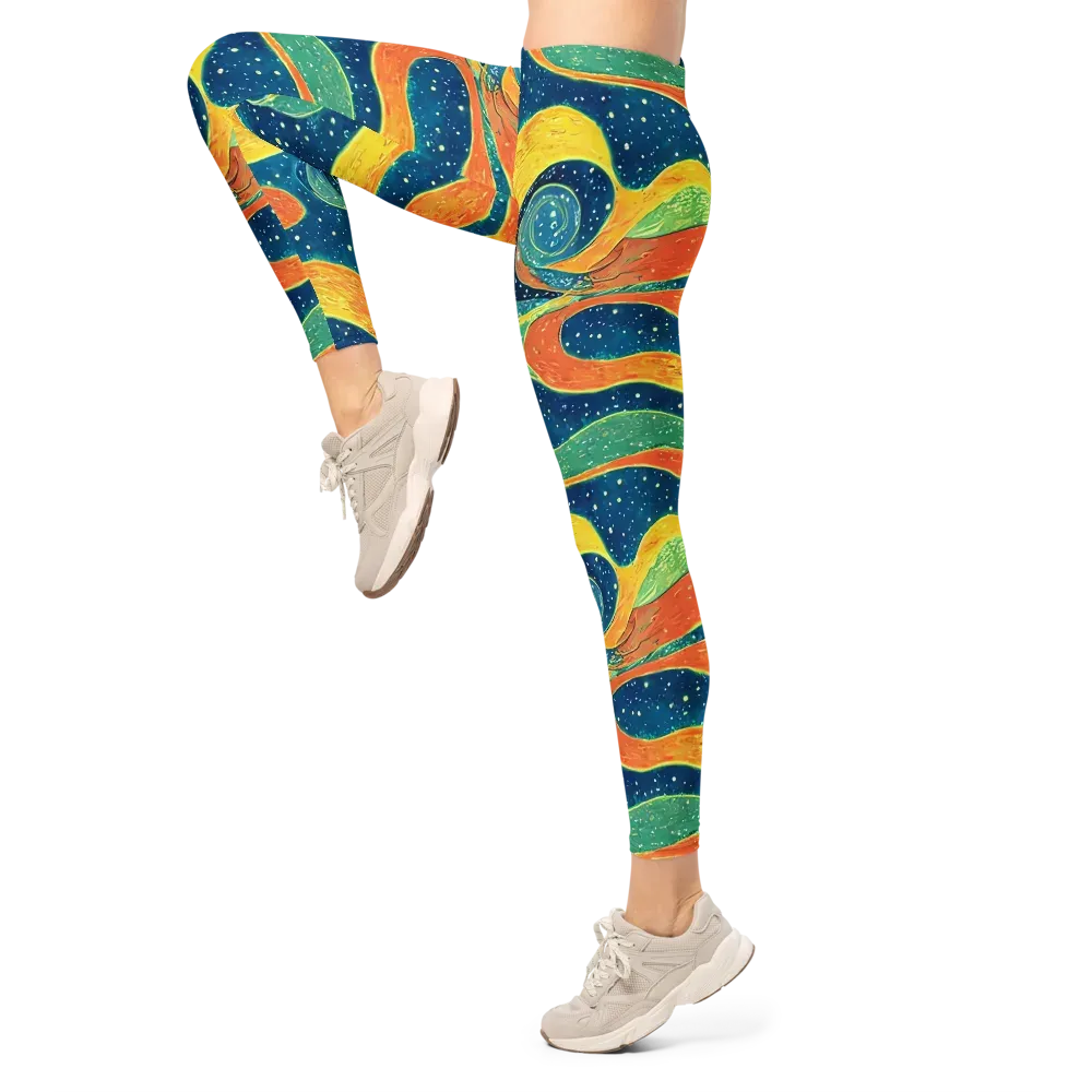 Celestial Harmony on Leggings — Left