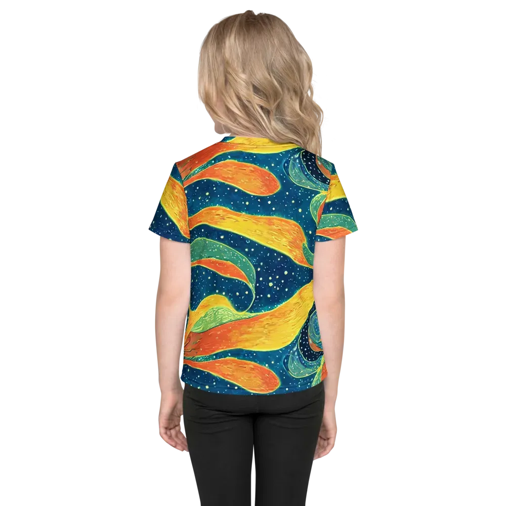 Celestial Harmony on Kids Crew Neck T-Shirt — Back