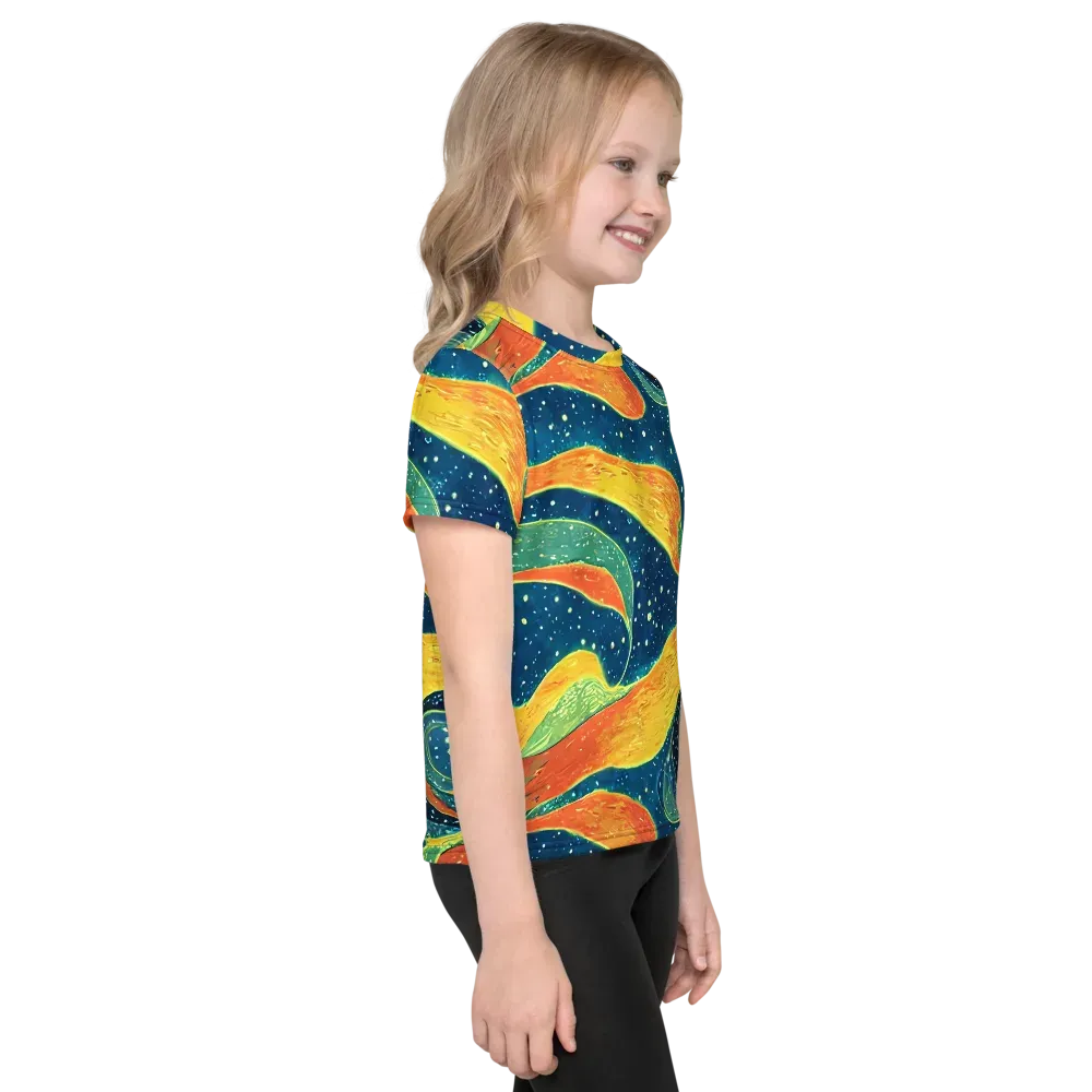 Celestial Harmony on Kids Crew Neck T-Shirt — Right
