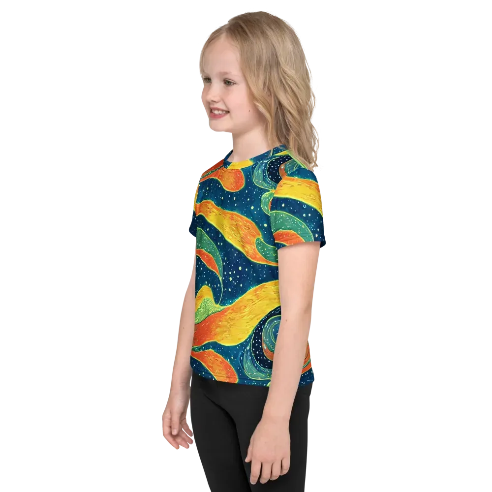 Celestial Harmony on Kids Crew Neck T-Shirt — Left