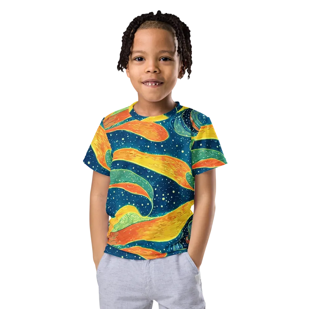 Celestial Harmony on Kids Crew Neck T-Shirt — Front