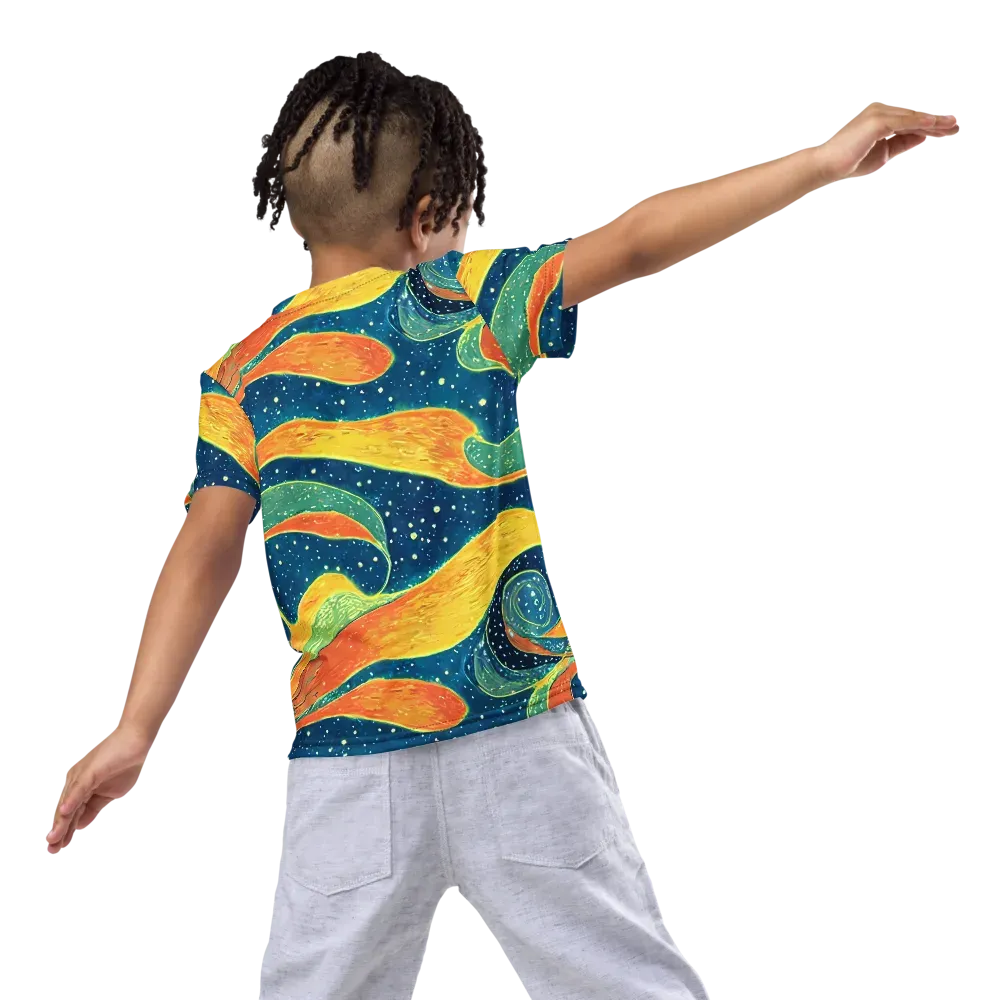Celestial Harmony on Kids Crew Neck T-Shirt — Back