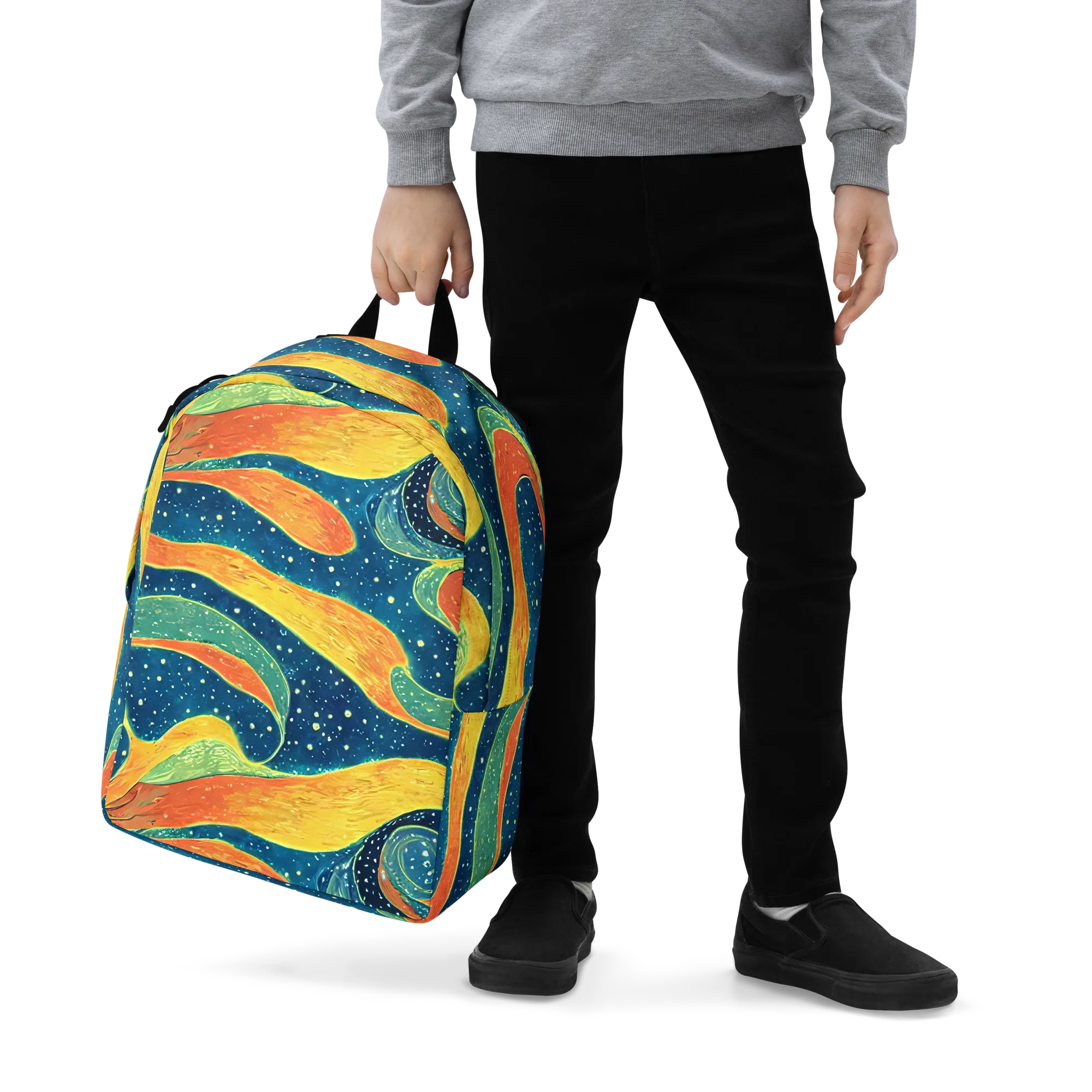 Celestial Harmony on Minimalist Backpack — Zoomed-in