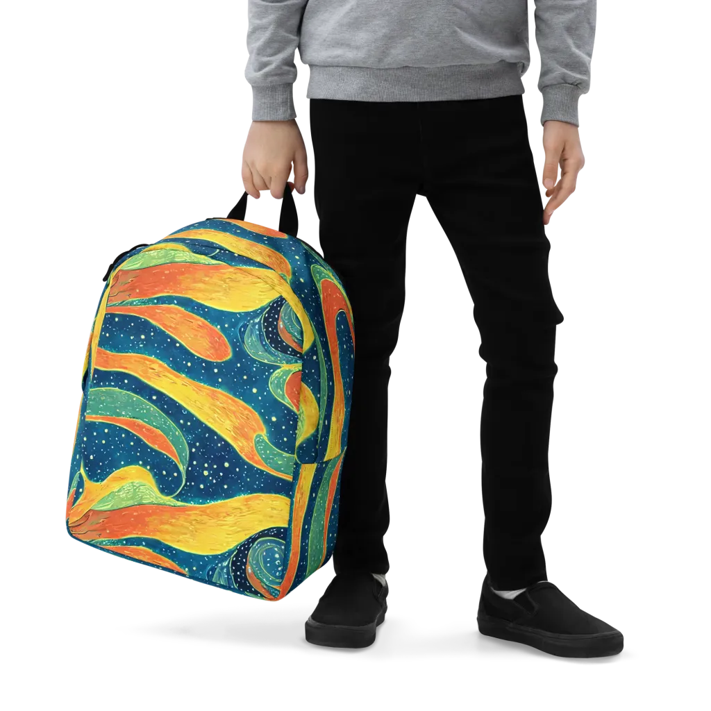 Celestial Harmony on Minimalist Backpack — Zoomed-in