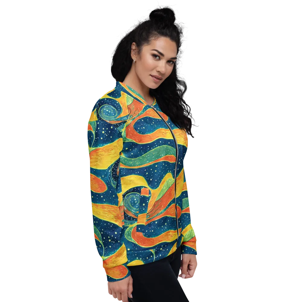 Celestial Harmony on Bomber Jacket — Right