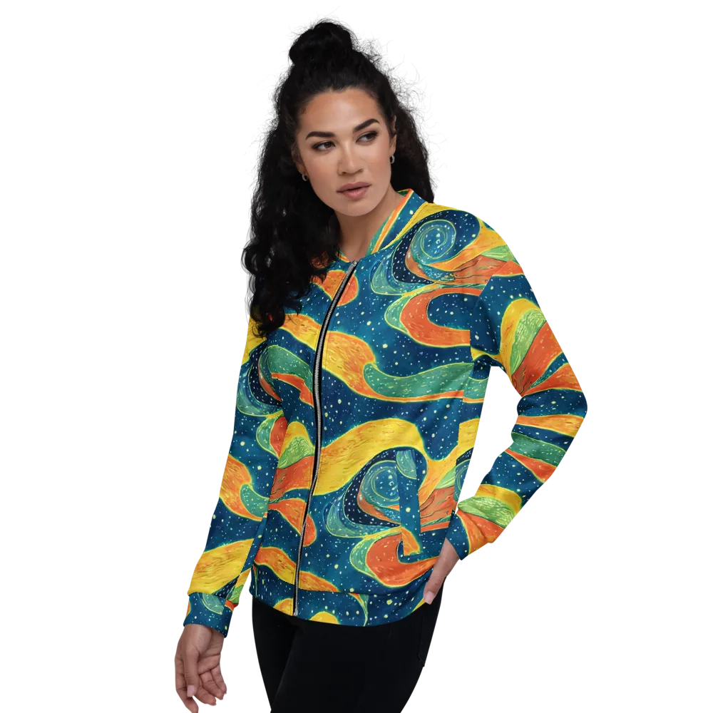 Celestial Harmony on Bomber Jacket — Left
