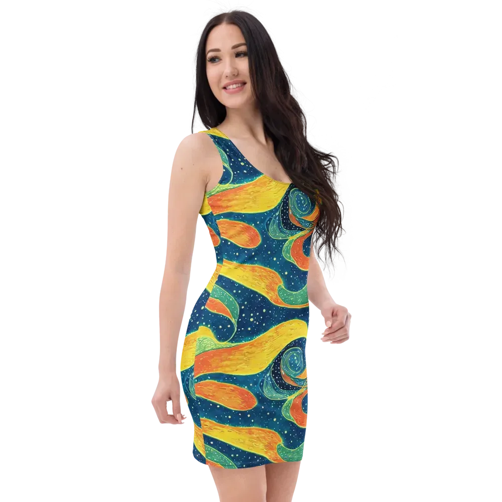 Celestial Harmony on Bodycon Dress — Right Front