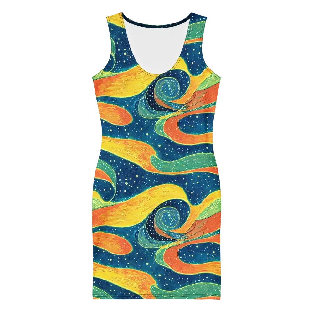 Celestial Harmony on Bodycon Dress — Front