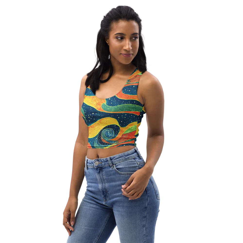 Celestial Harmony on Crop Top — Left Front