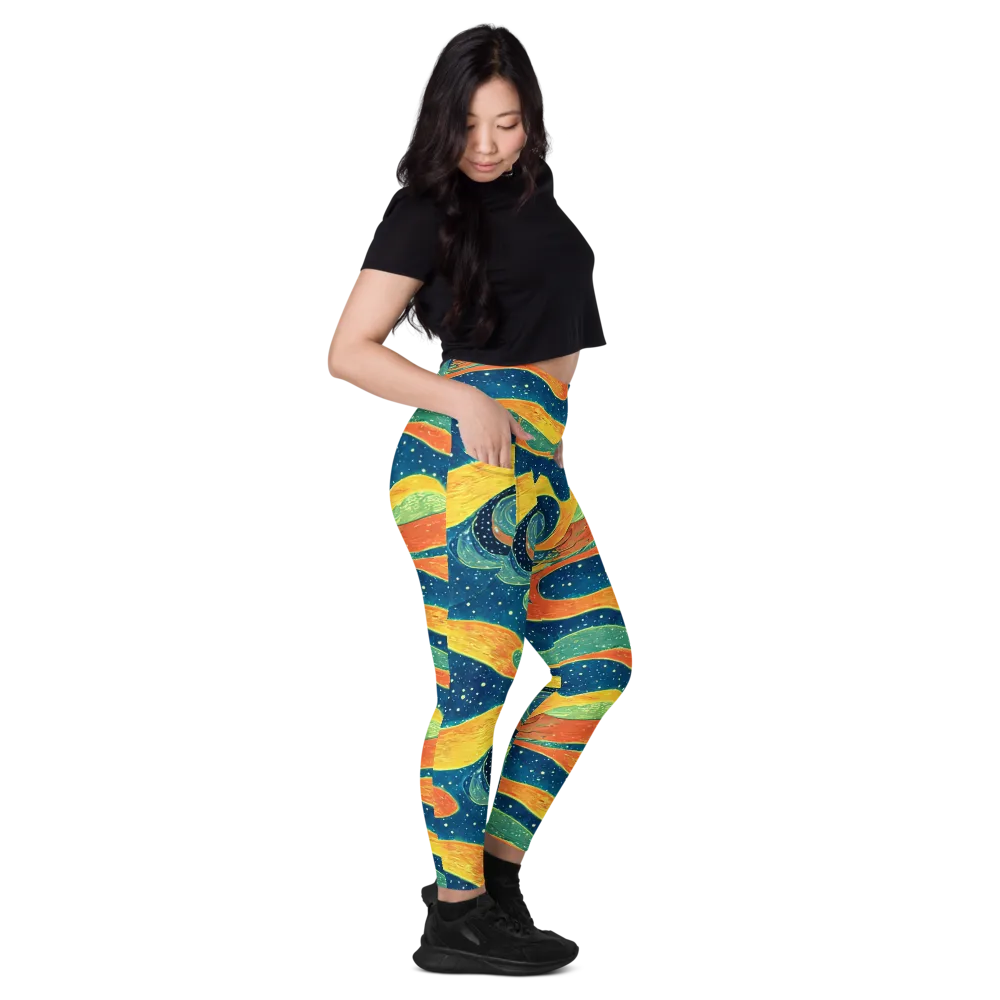 Celestial Harmony on Leggings with Pockets — Right