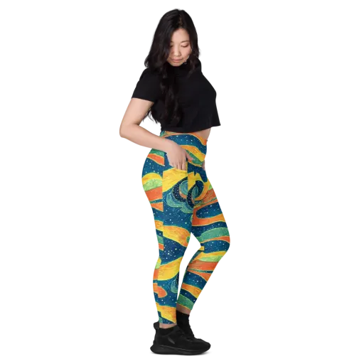 Celestial Harmony on a Leggings with Pockets
