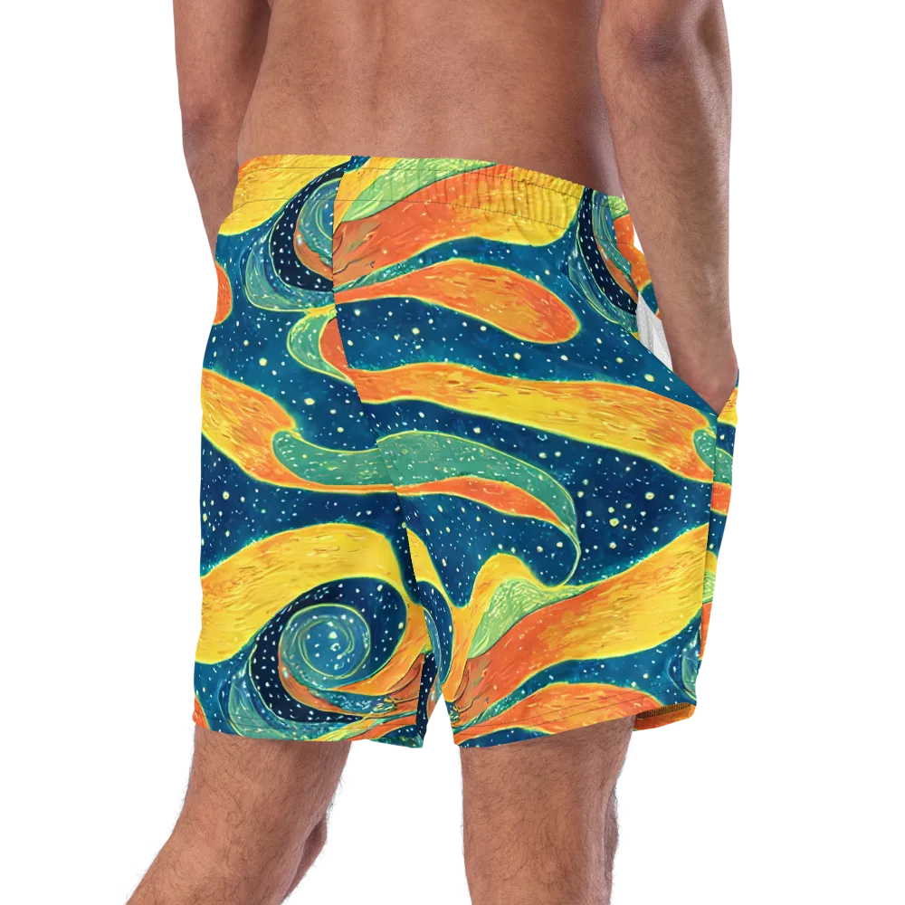 Celestial Harmony on Swim Trunks — Right Back
