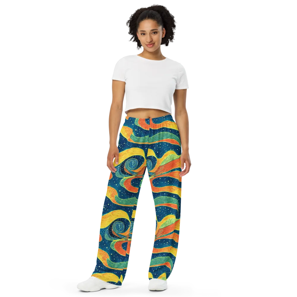 Celestial Harmony on Wide-Leg Pants — Front