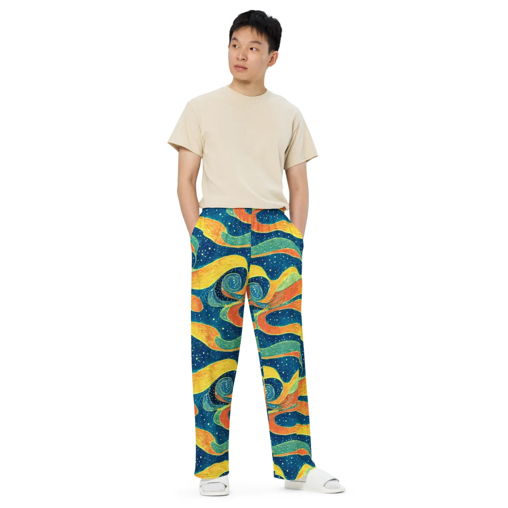 Celestial Harmony on Wide-Leg Pants — Front