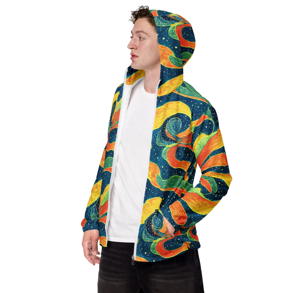 Celestial Harmony on Men's Windbreaker — Left Front