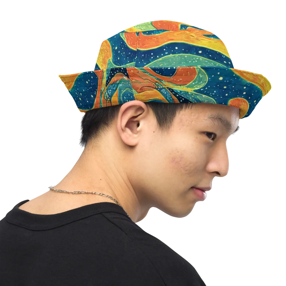Celestial Harmony on Reversible Bucket Hat — Right Outside