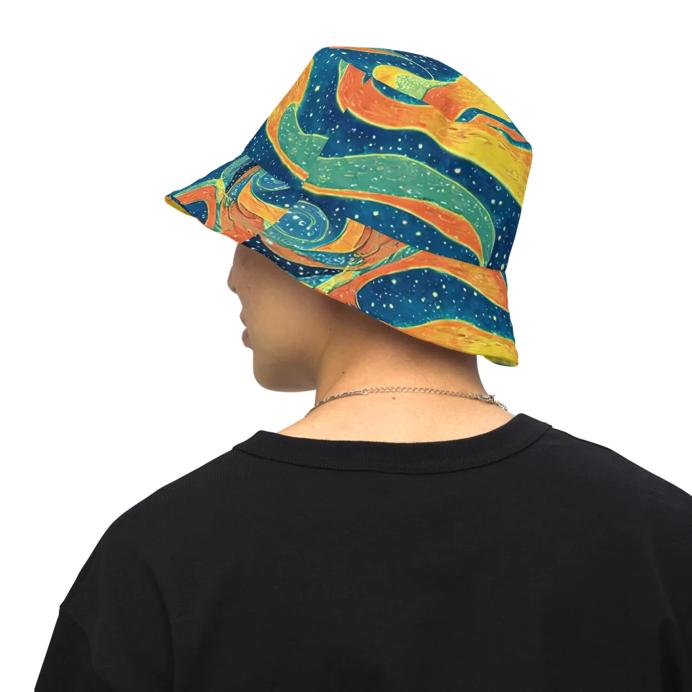 Celestial Harmony on Reversible Bucket Hat — Back Inside