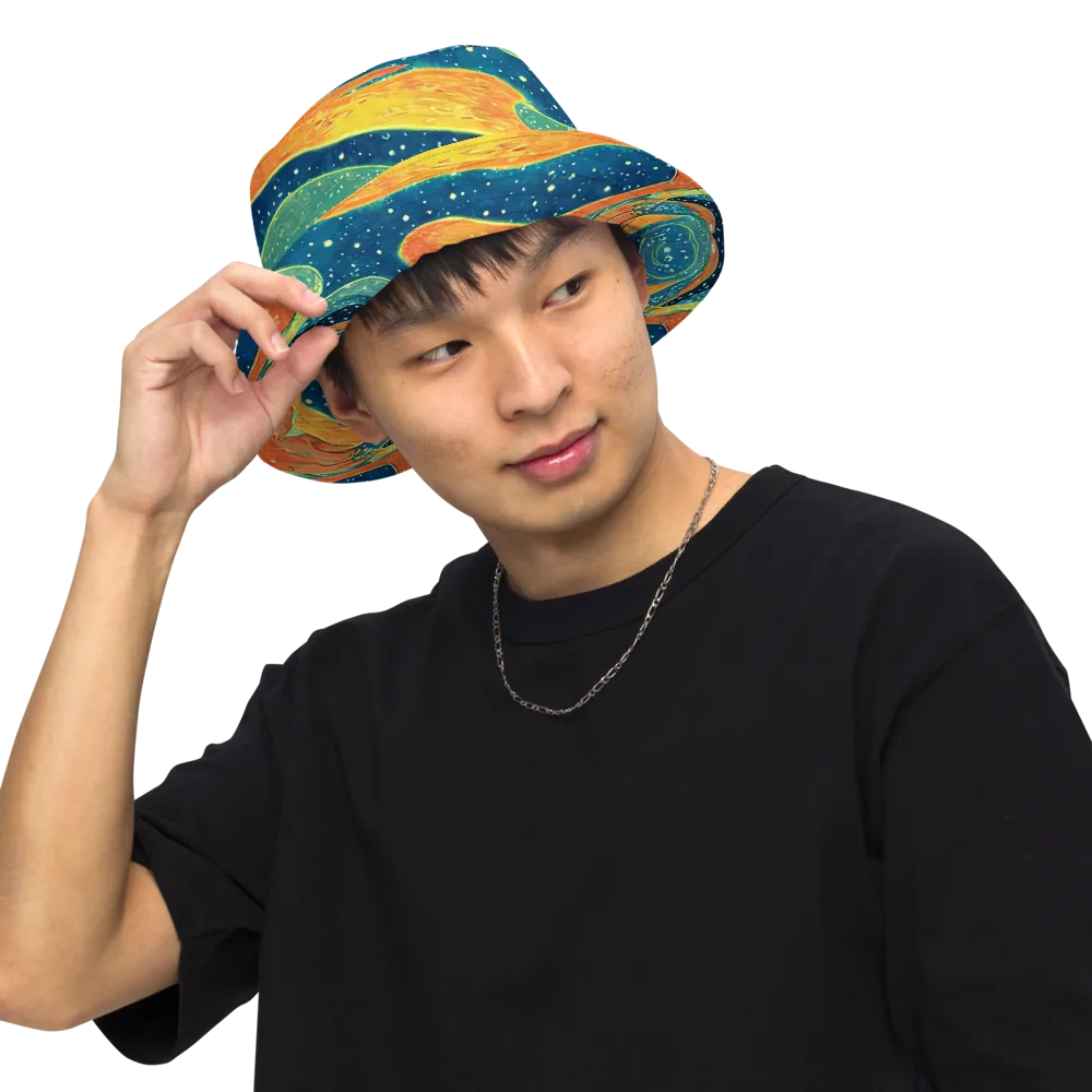 Celestial Harmony on Reversible Bucket Hat — Front Inside