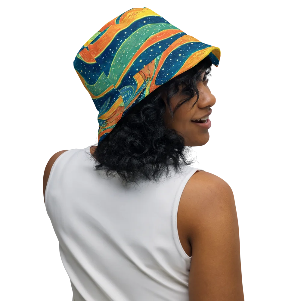 Celestial Harmony on Reversible Bucket Hat — Right Outside