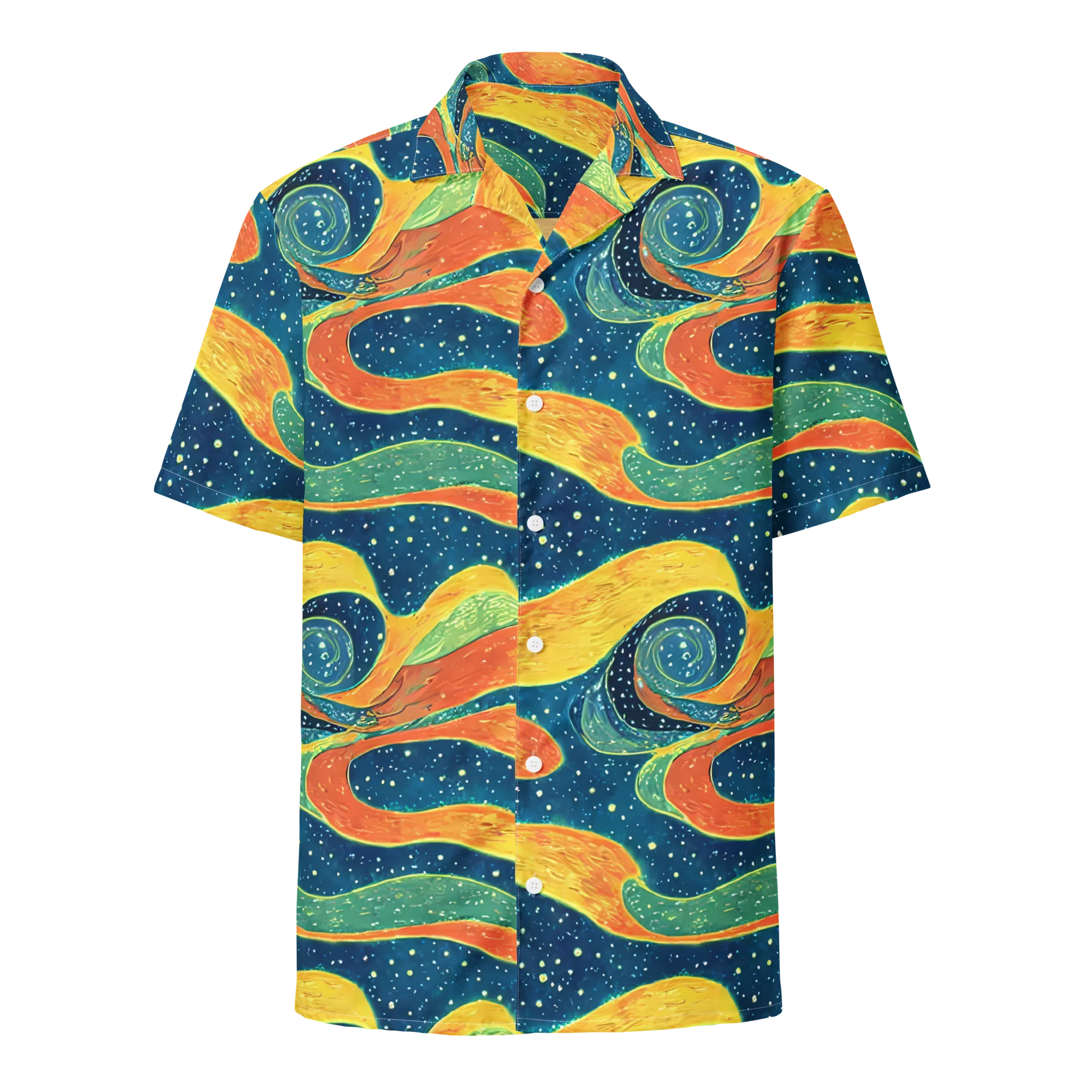 Celestial Harmony on Button Shirt — Front