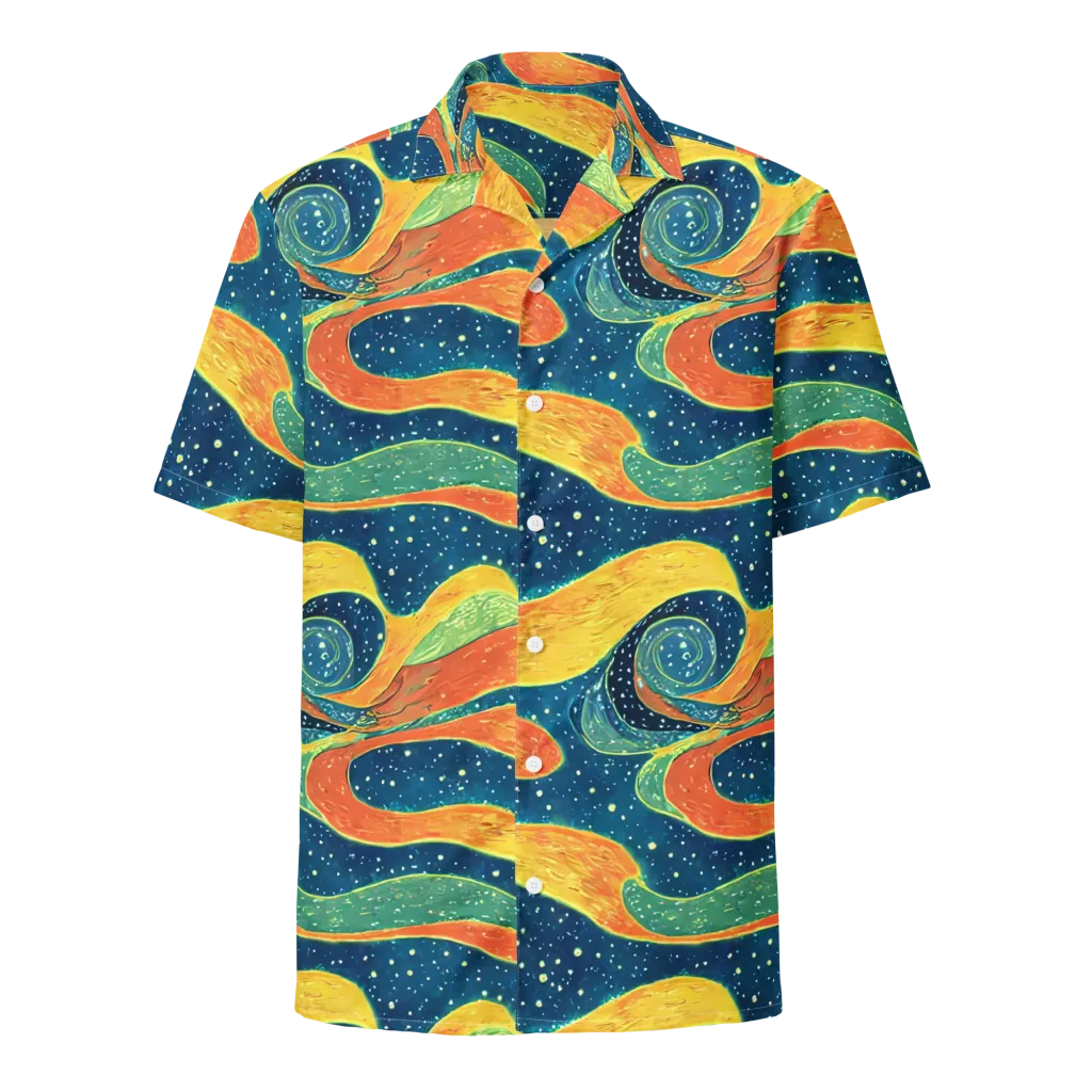 Celestial Harmony on Button Shirt — Front
