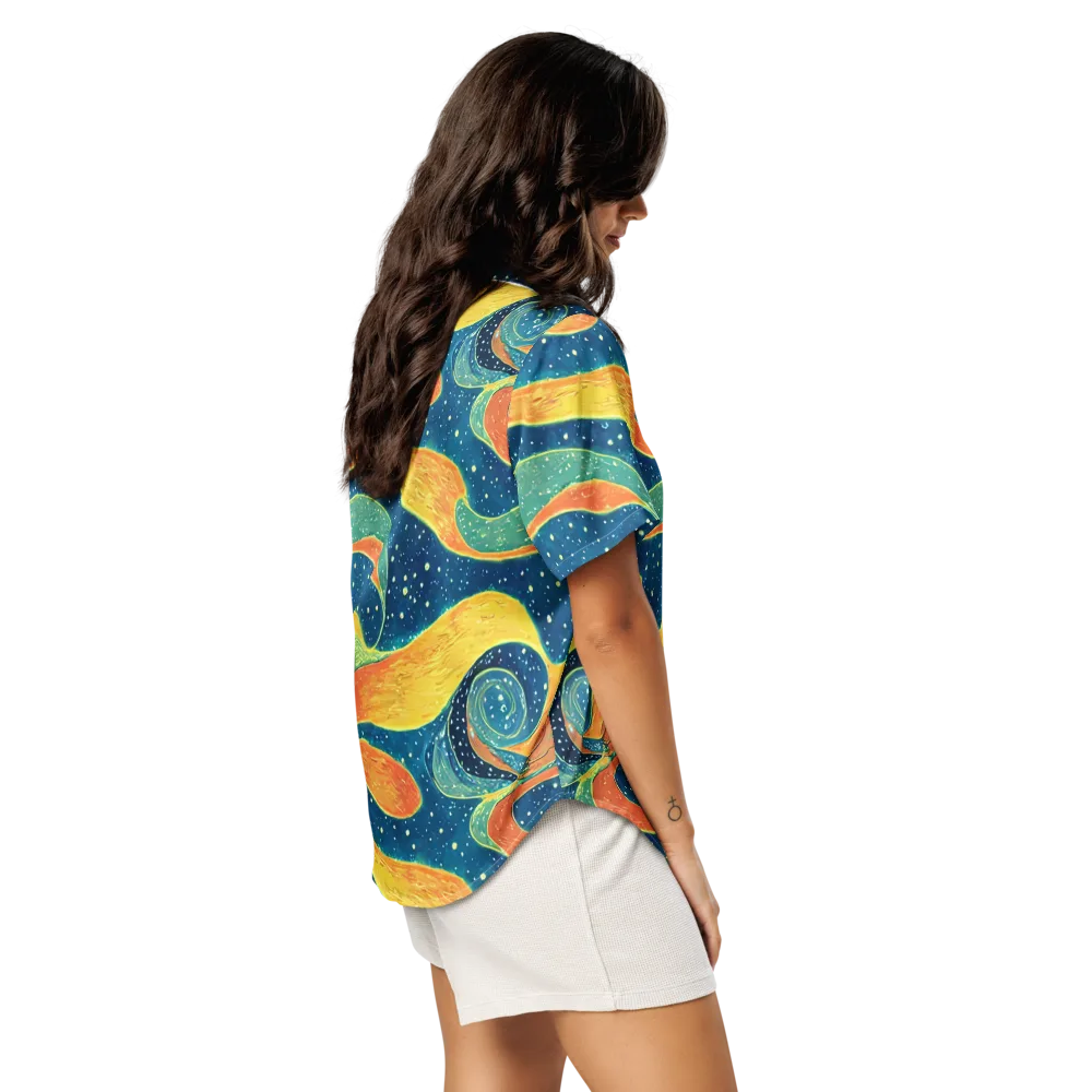 Celestial Harmony on Women's Short Sleeve Pajama Top — Right Back