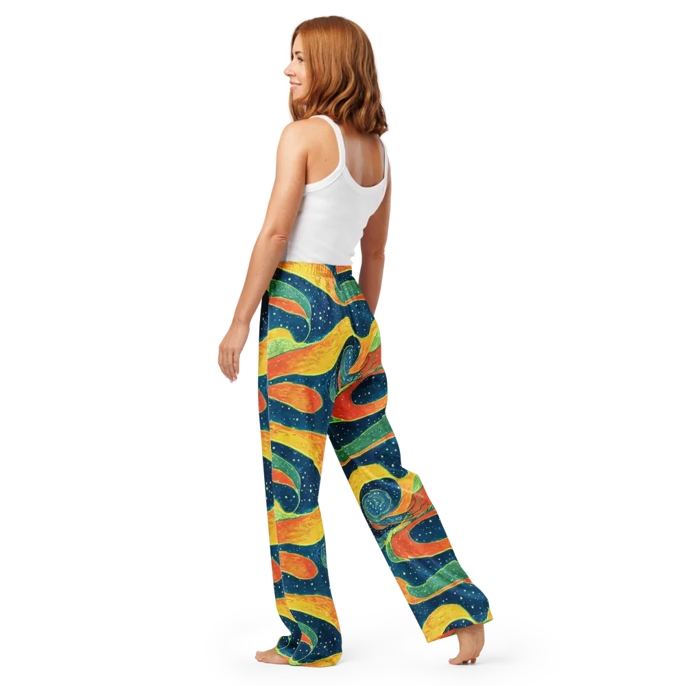 Celestial Harmony on Women's Pajama Pants — Back