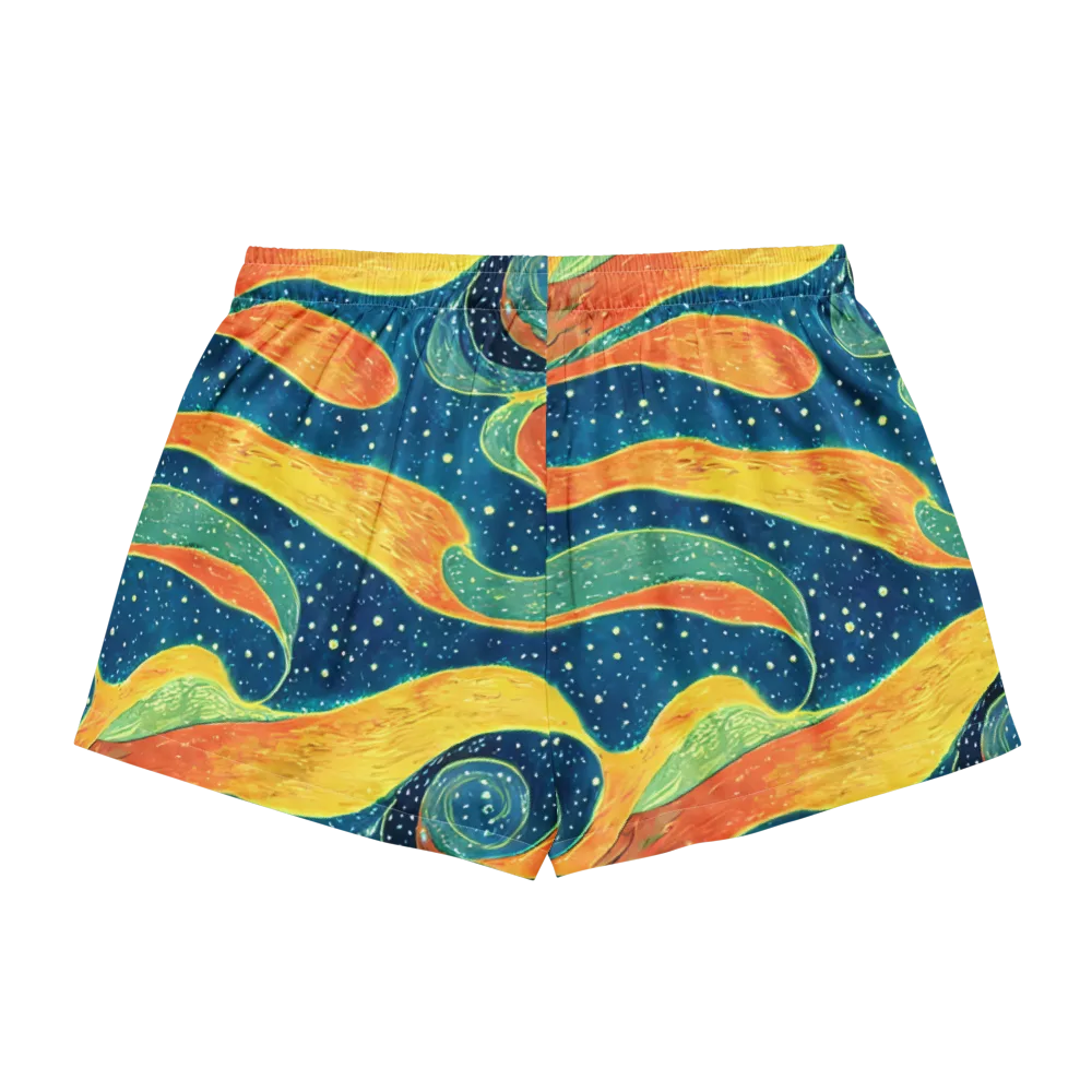 Celestial Harmony on Women's Pajama Shorts — Back