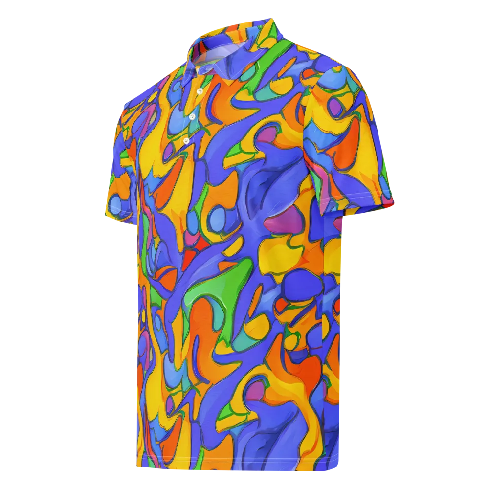 Joffe Swirl on Men's Slim Fit Polo Shirt — Left Front