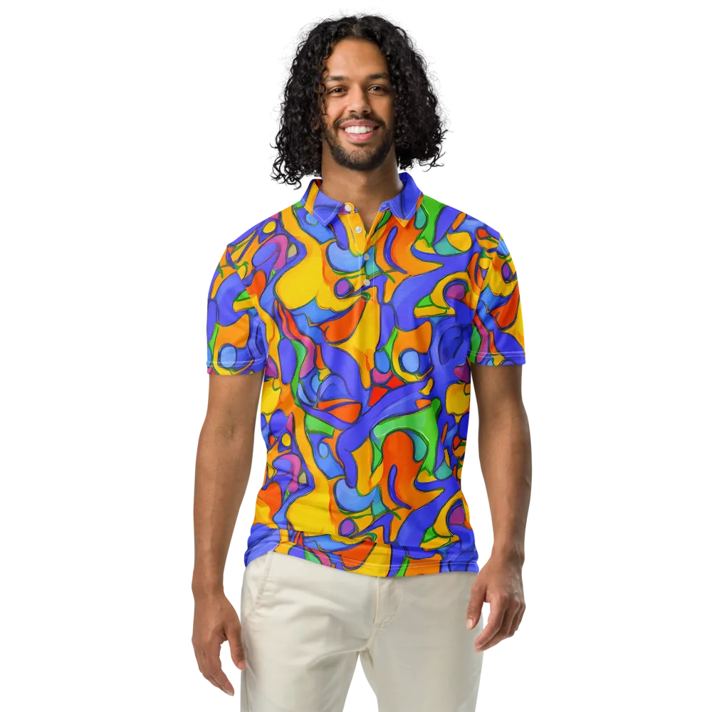 Joffe Swirl on Men's Slim Fit Polo Shirt — Front