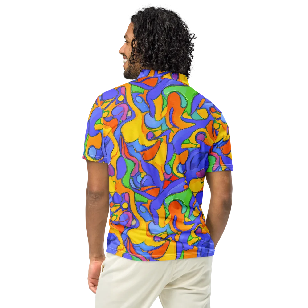 Joffe Swirl on Men's Slim Fit Polo Shirt — Back