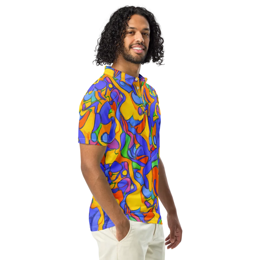 Joffe Swirl on Men's Slim Fit Polo Shirt — Right Front