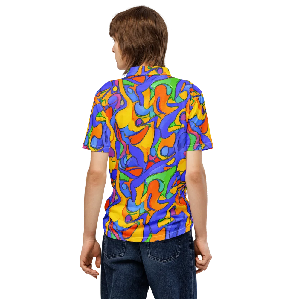 Joffe Swirl on Men's Slim Fit Polo Shirt — Back