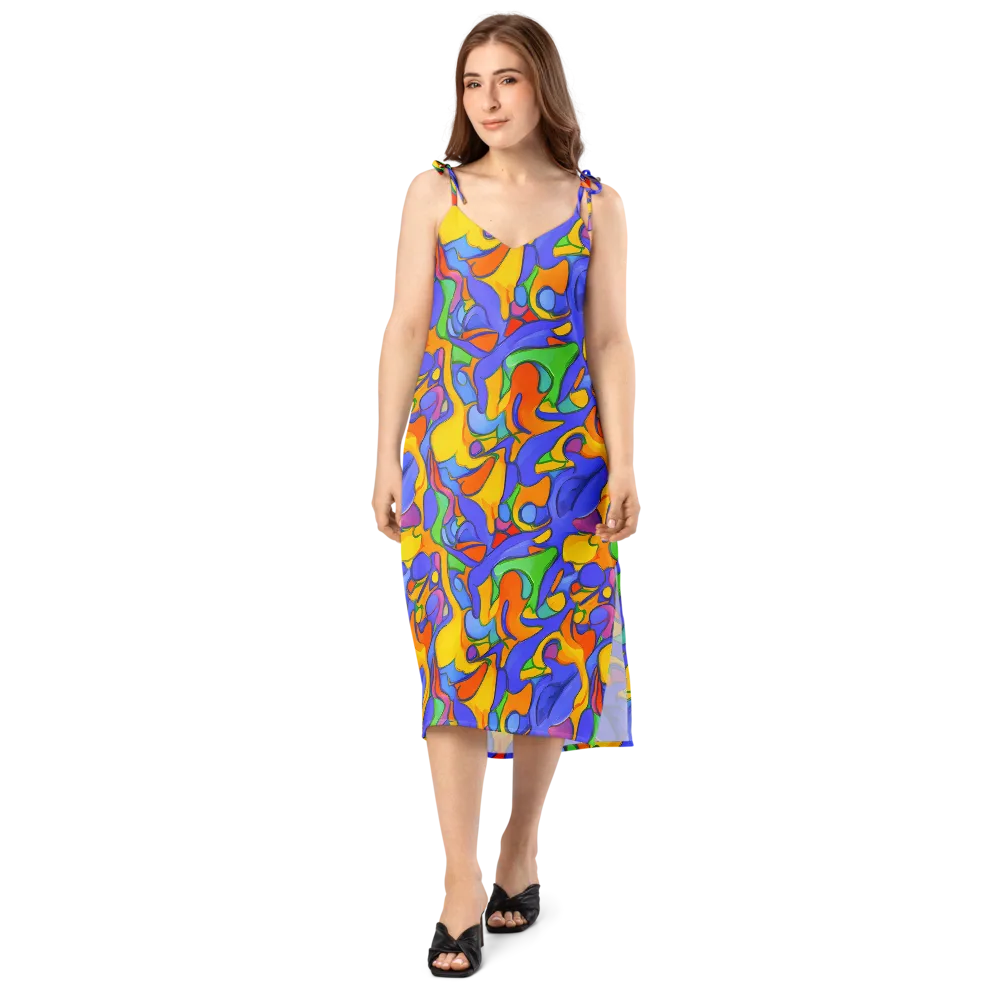 Joffe Swirl on Slip Dress — Front