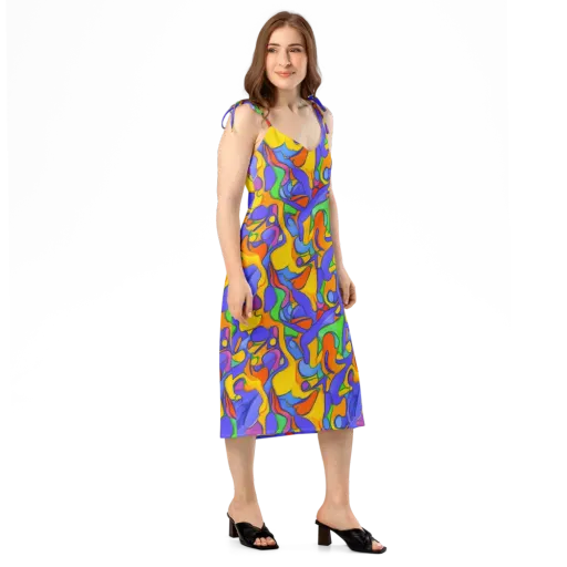 Joffe Swirl on a Slip Dress