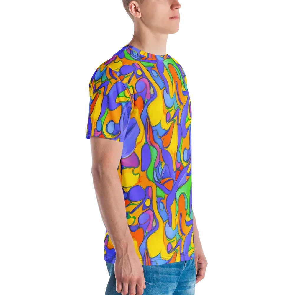 Joffe Swirl on Men's Crew Neck T-Shirt — Right