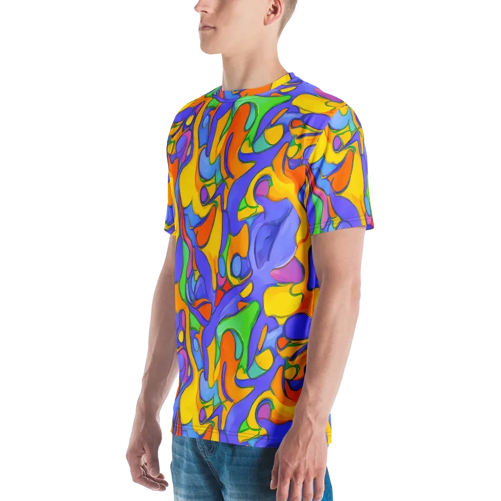 Joffe Swirl on Men's Crew Neck T-Shirt — Left