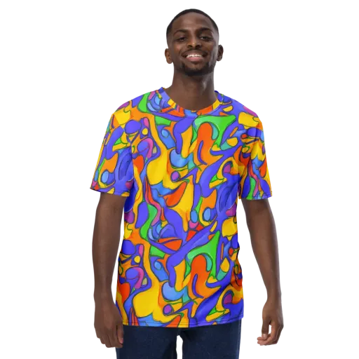 Joffe Swirl on a Men's Crew Neck T-Shirt
